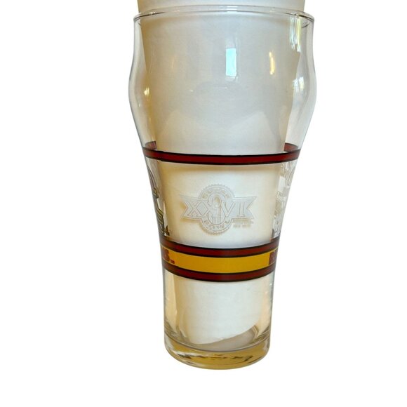 Super Bowl XXVI Vintage Wahington Redskins Pint Glass Coca-Cola NFL Collectible - Picture 4 of 16